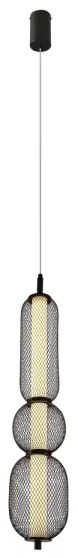 LED luster na lanku PUMA LED/15W/230V pr. 14 cm čierna
