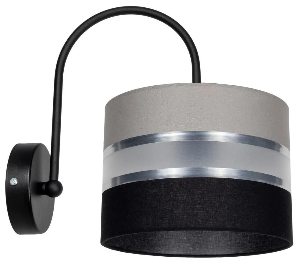Nástenné svietidlo CORAL 1xE27/60W/230V čierna/šedá