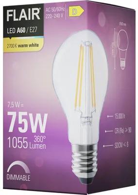 LED žiarovka FLAIR A60 E27/7,5W (75W) 1055lm 2700K číra