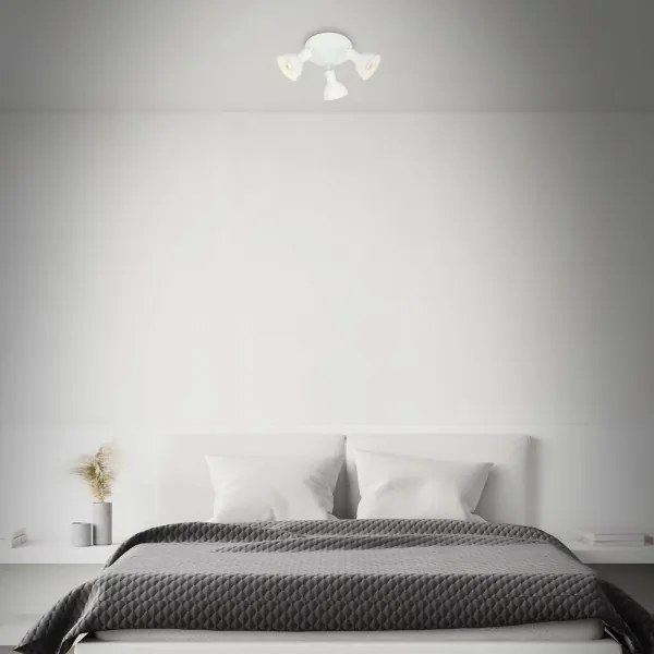 Briloner 2674-036 - Bodové svietidlo RETRO 3xE14/25W/230V biela