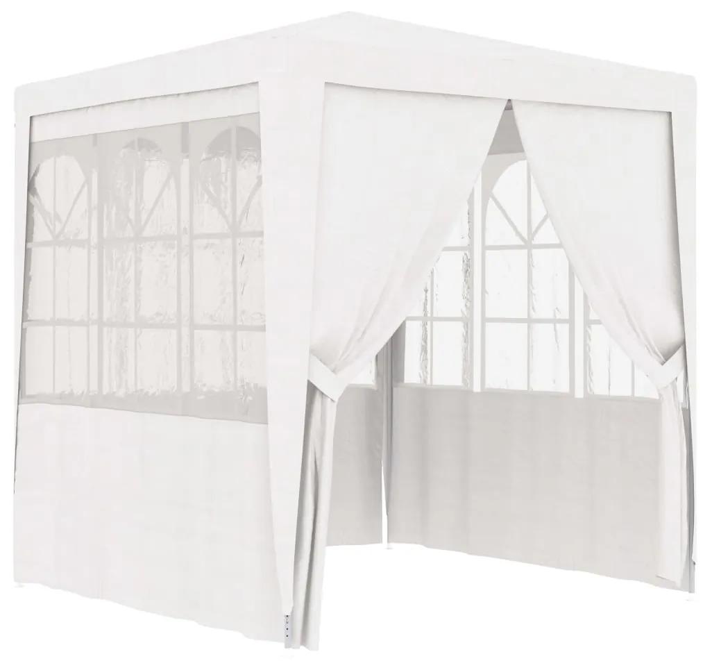 vidaXL Profesionálny párty stan+bočné steny 2,5x2,5 m, biely 90 g/m²