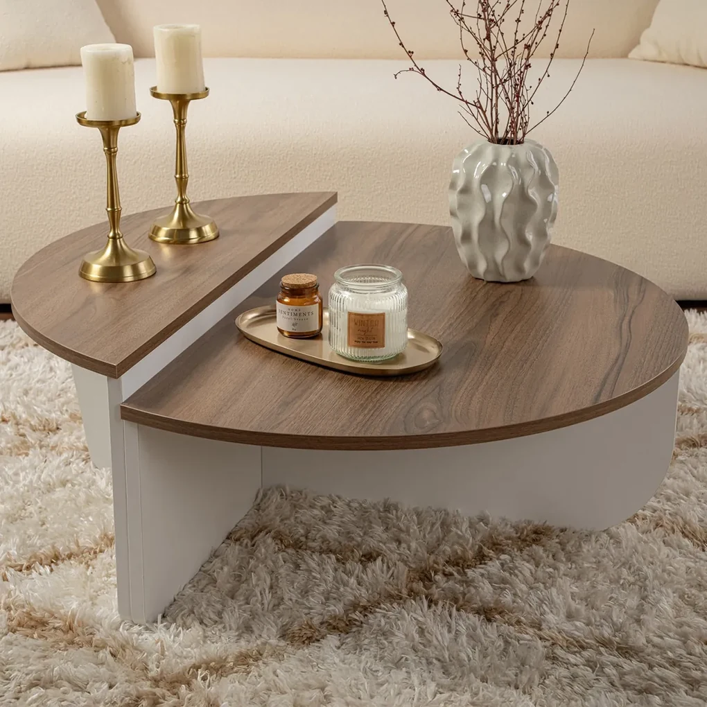 Konferenčný stolík Orion Walnut White