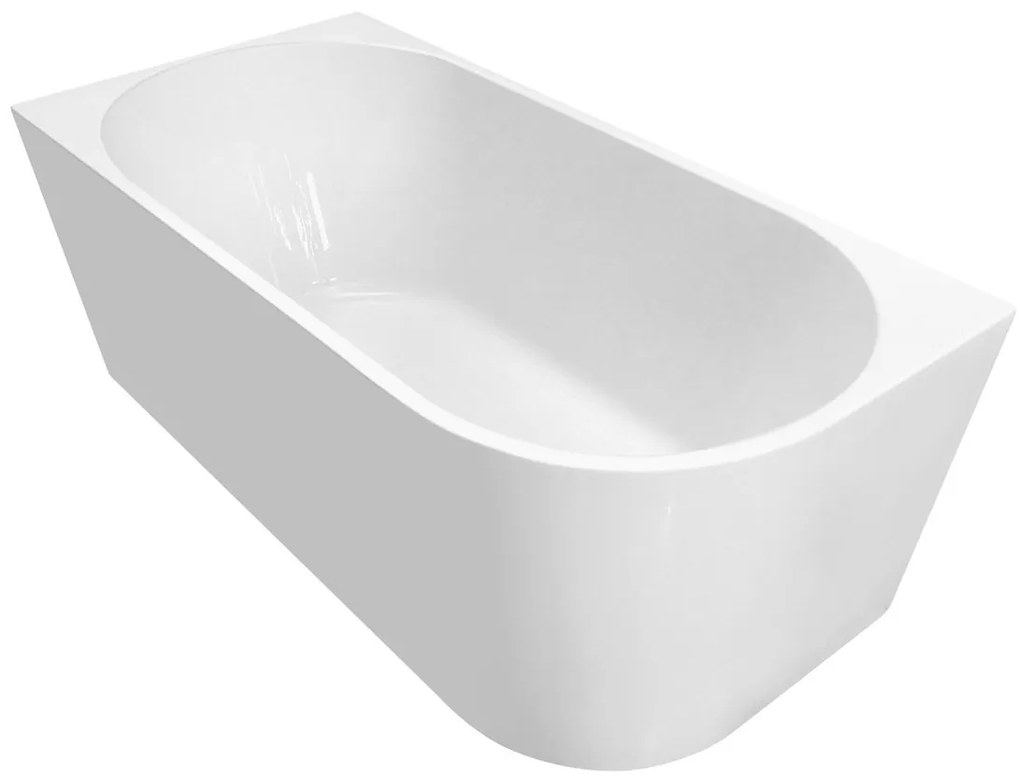 Aqualine Aqualine, TIBERA L rohová stojaca vaňa 150x75cm, biela, E1047