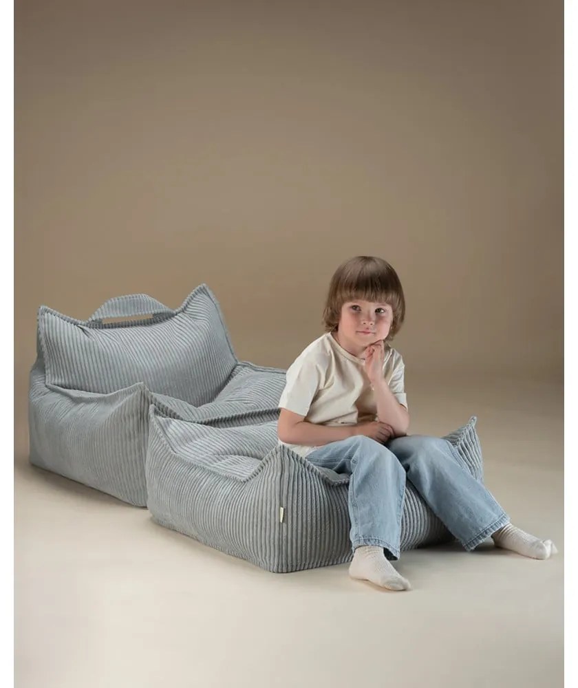 Menčestrový detský sedací vak v mentolovej farbe Chair – Wigiwama