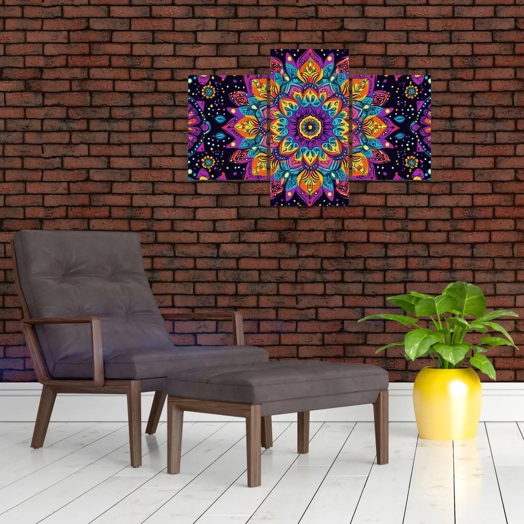Obraz - Kaleidoskopická mandala (90x60 cm)