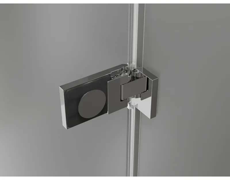 Mexen Lunar-F Duo, skladací sprchový kút 100 x 100 cm, 8mm číre sklo, chrómový profil, 836-100L-100P-01-00