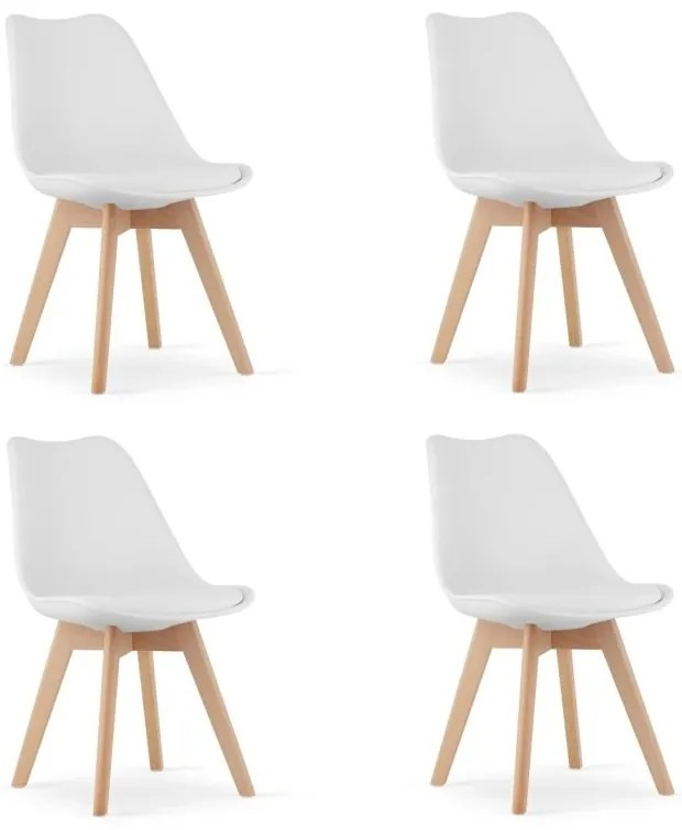 Set 4 stoličiek MARK biele