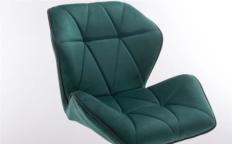 LuxuryForm DESIGN Stolička MILANO MAX VELUR na čiernom kríži - zelená