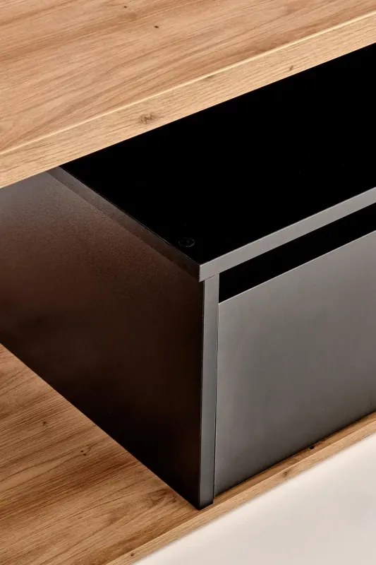 Konferenčný stolík Tera, dub wotan / Čierna