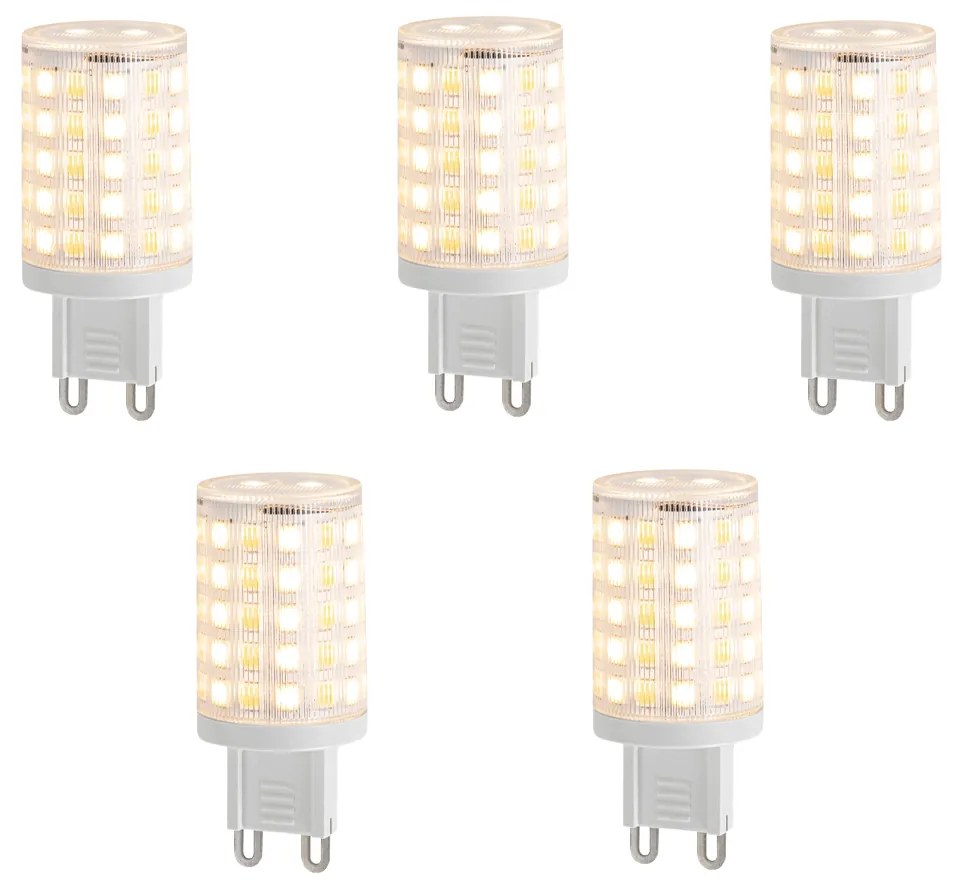 Sada 5 inteligentných stmievateľných LED žiaroviek G9 číra 2,5 W 250 lm 2700-6500 K