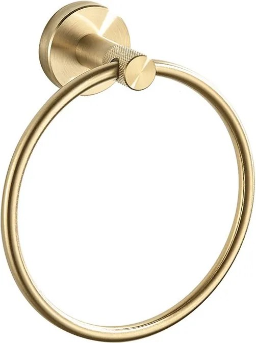 Kúpeľňový vešiak REA MODERN Ring 6610 zlatá kartáčovaná