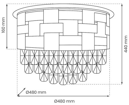 Stropné svietidlo LUXURIA 9xE14/40W/230V pr. 48 cm zlatá