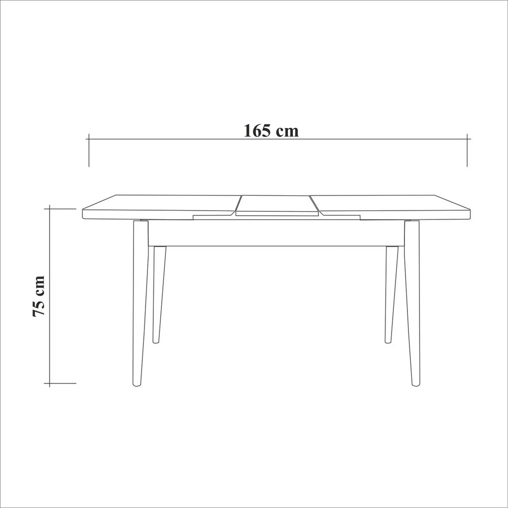 Rozkladací jedálenský stôl (pre 6 osôb) Vlasta (orech). Vlastná spoľahlivá doprava až k Vám domov. 1072194