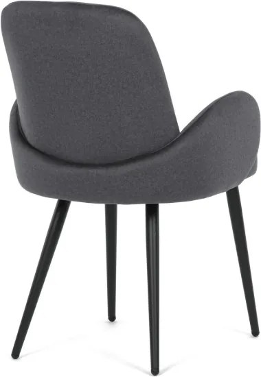 Jedálenská stolička zamatová, sivá DCL-X7129 GREY2