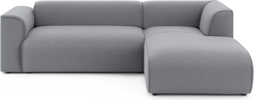 Svetlosivá rohová pohovka (pravý roh/s leňoškou) Merid – Ropez