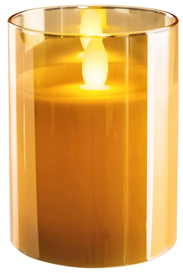 LED sviečka zlatá metalíza
