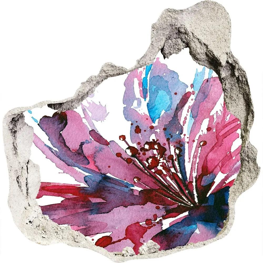 3D diera nálepka Abstraktné kvetinové nd-p-59155055