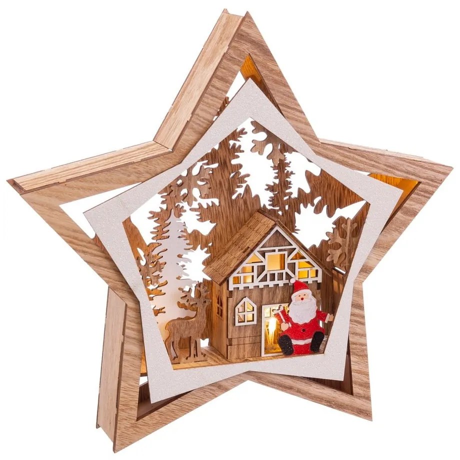 Hnedá vianočná svetelná dekorácia Noel – Casa Selección