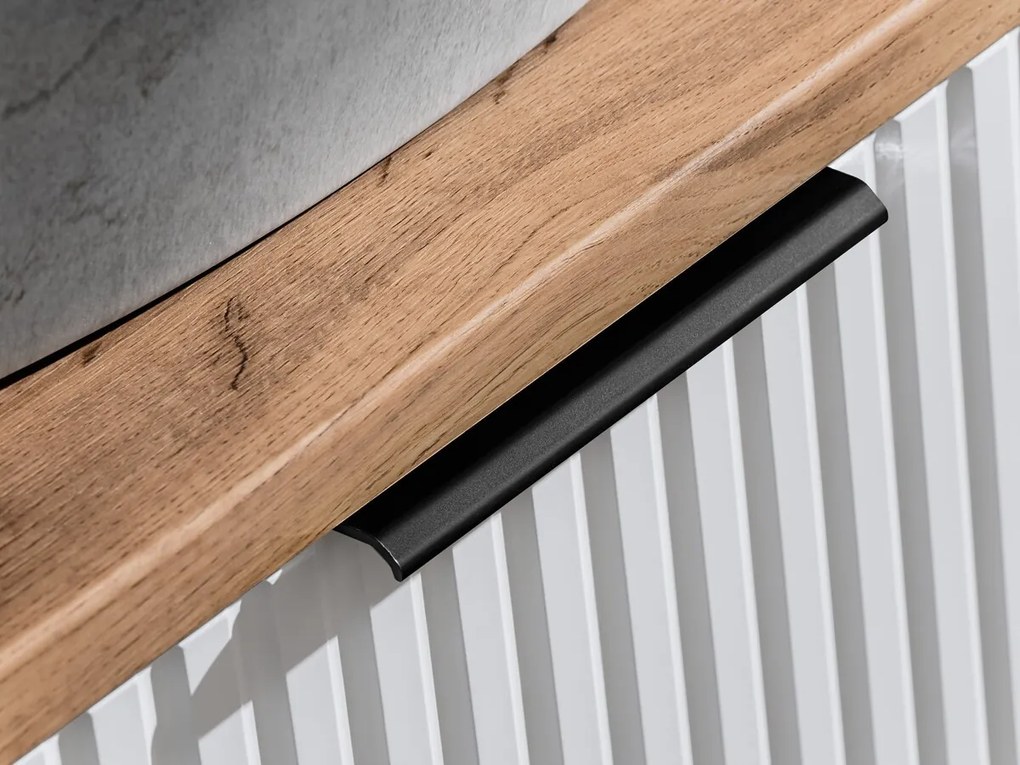 Závesná skrinka Casad Nature s doskou 60 cm biela/dub wotan