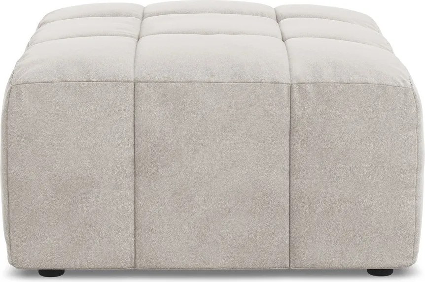 Béžová zamatová podnožka Aloha – Makamii