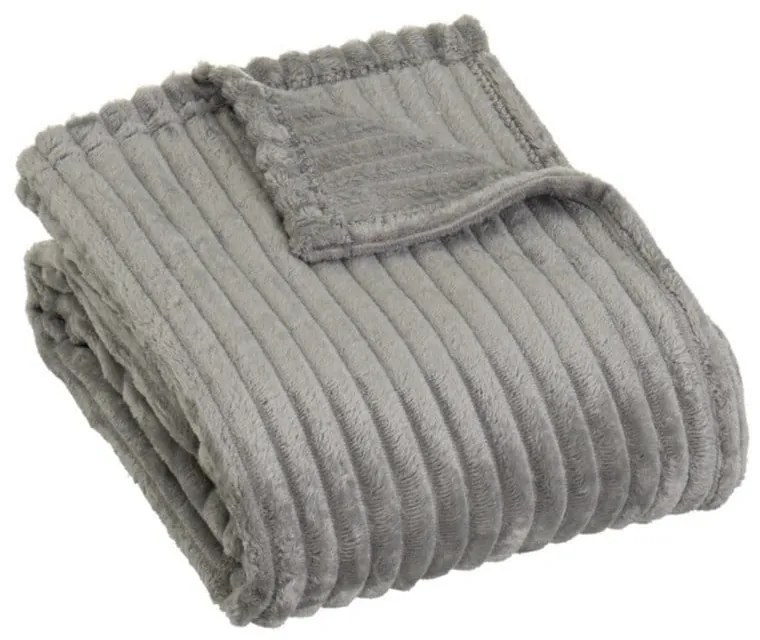 Sivá deka z mikroplyšu 130x160 cm Fur Velvet – Casa Selección