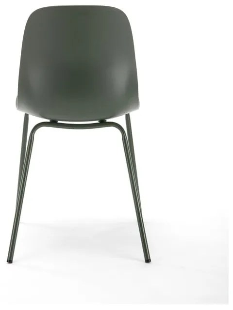 Zelená plastová jedálenská stolička Whitby – Unique Furniture