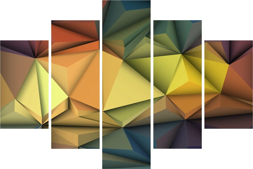 Obraz - Polygonálna 3D abstrakcia (150x105 cm)