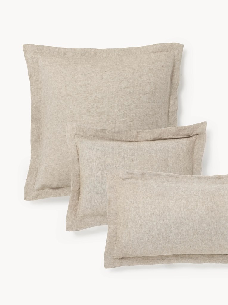 Ľanová obliečka na vankúš s lemom Linna