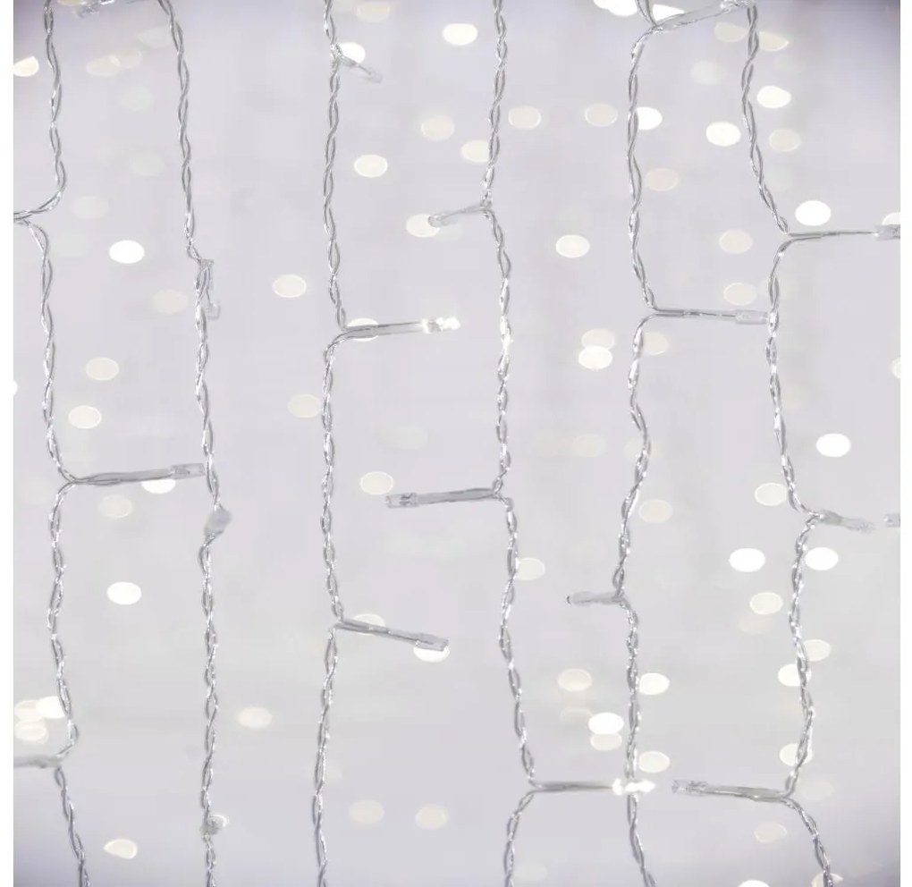 LED Vonkajší vianočný záves CURTAIN 480xLED/8,4W/230V 3x3 m IP44 studená biela