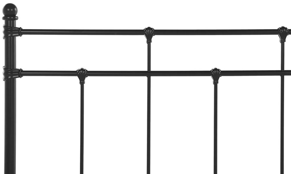 Kovová posteľ 180 x 200 cm čierna LYNX Beliani