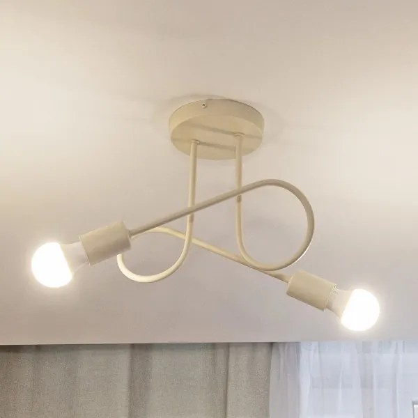 Prisadený luster OXFORD 2xE27/15W/230V krémový