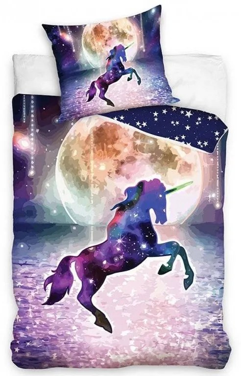 Carbotex Detské obliečky Magic Unicorn Rozmer: 1x70x90 / 1x140x200 cm