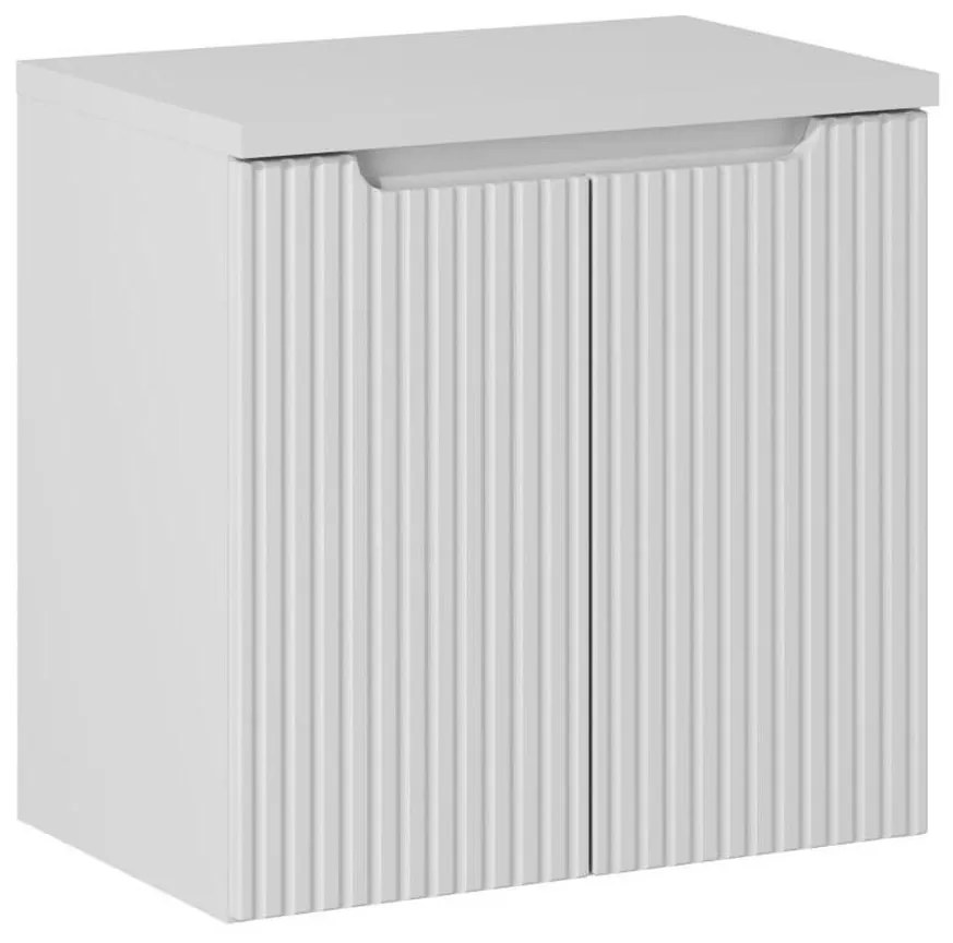 Závesná skrinka pod umývadlo Nová Biela II s doskou 60 cm biela