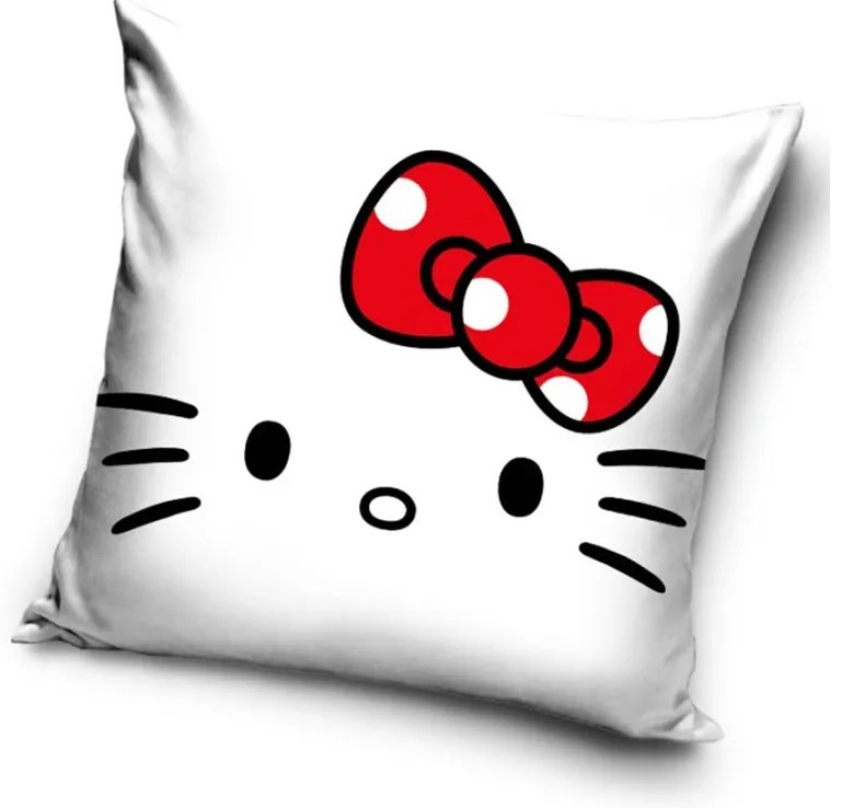 Carbotex Obliečka na vankúšik 40x40 cm - Hello Kitty Red Bow