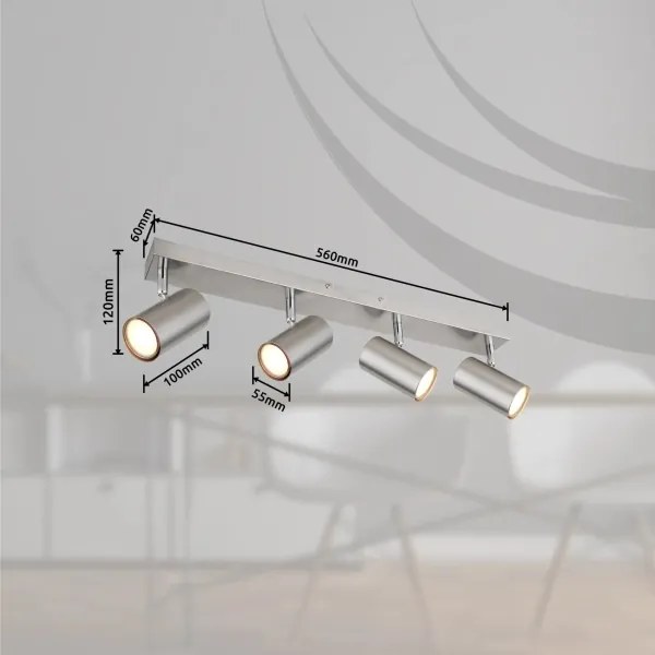 Globo 57911-4 - Bodové svietidlo ROBBY 4xGU10/25W/230V matný chróm