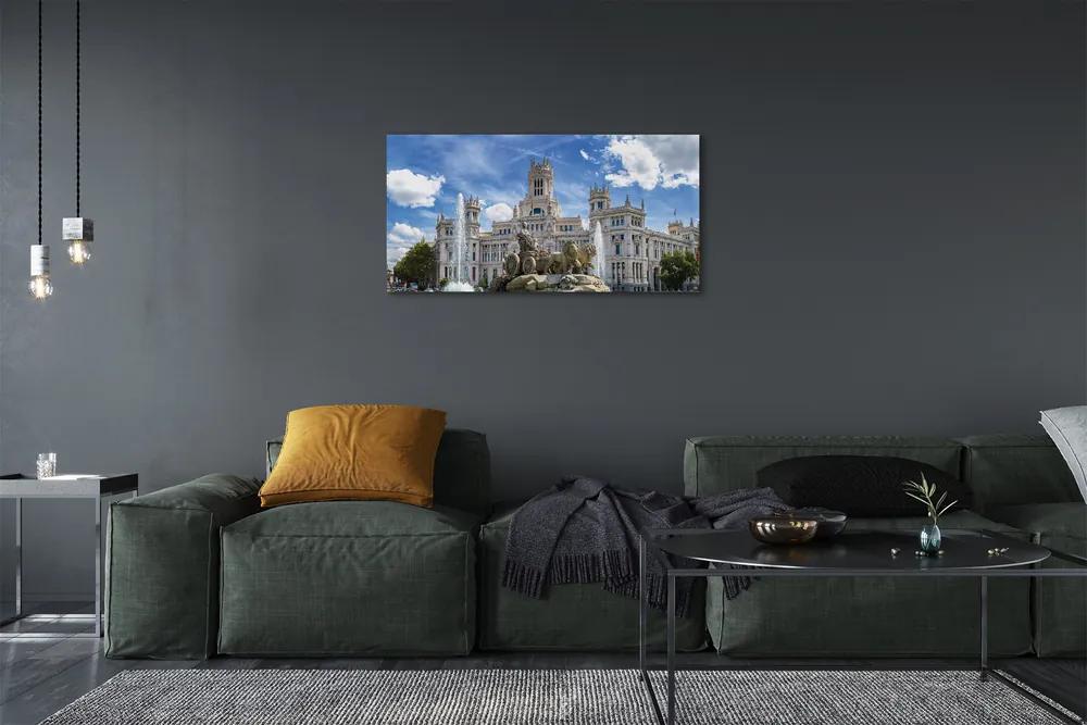 Obraz na plátne Spain Fountain Palace Madrid 100x50 cm