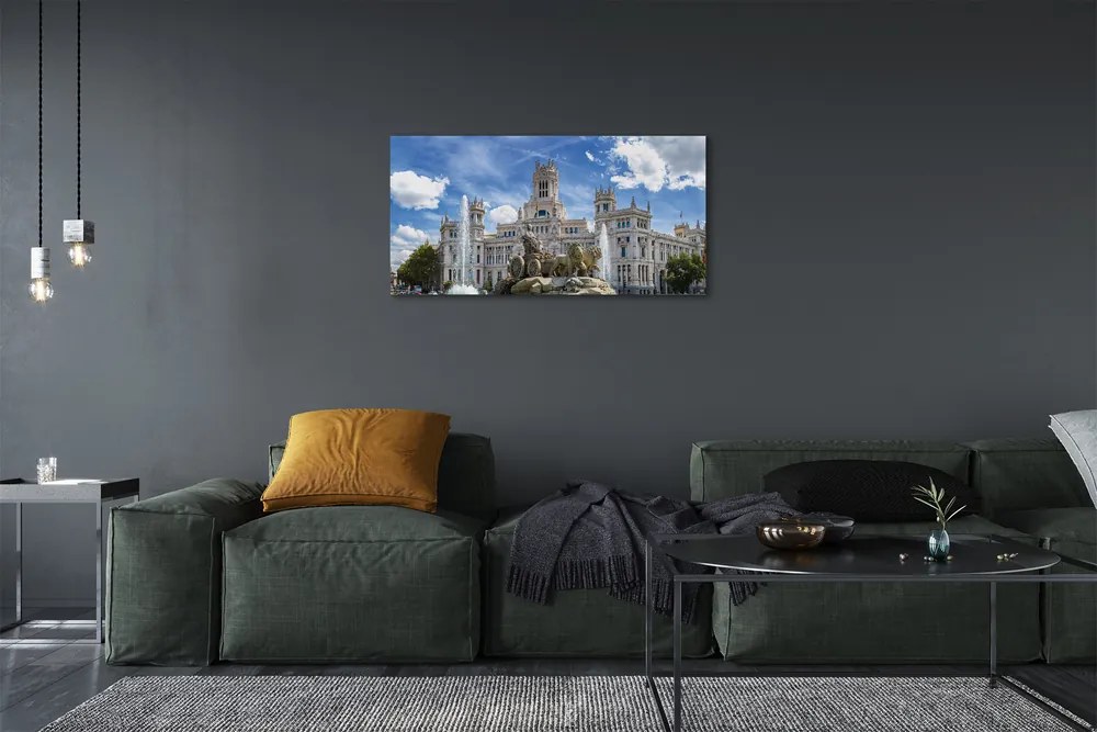 Obraz na plátne Spain Fountain Palace Madrid 120x60 cm