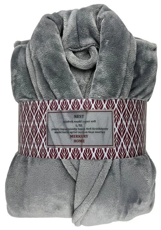 Župan Nest Super Soft tmavosivá L/XL Merkury Home