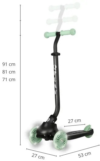 Kolobežka 3v1 Sema Evo zelená
