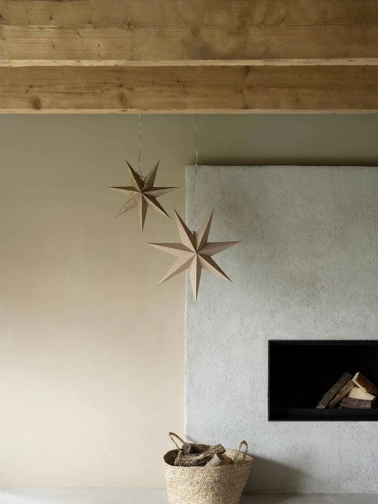 Watt & Veke Závesná svietiaca hviezda Stella Beige 60 cm