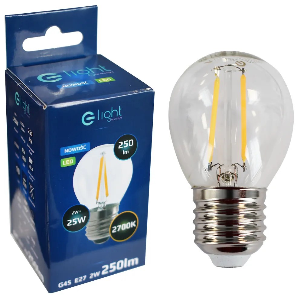Ecolamp Dekoračná LED žiarovka E27 teplá 3000k 2w 250 lm