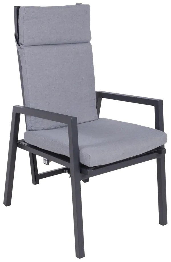 Sivá kovová záhradná stolička Sintra – Garden Pleasure