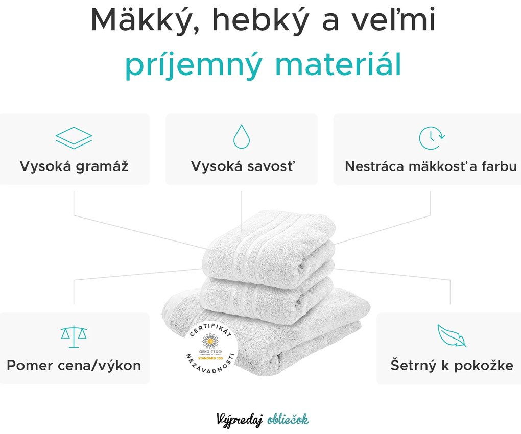 Osuška Comfort Maxi 100x180 cm svetlozelená, 100% bavlna