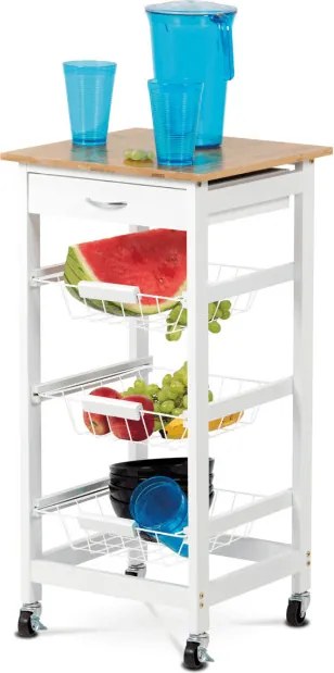 Servírovací stolík biely DR-043