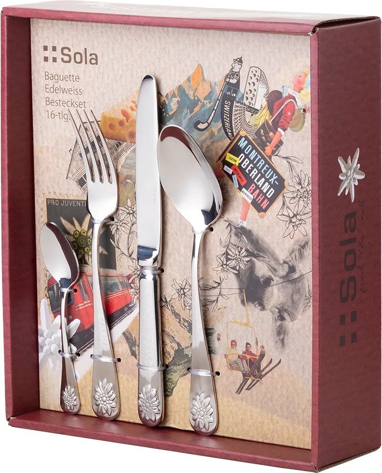 Príborový set 16 ks — Baguette Edelweiss - 123386