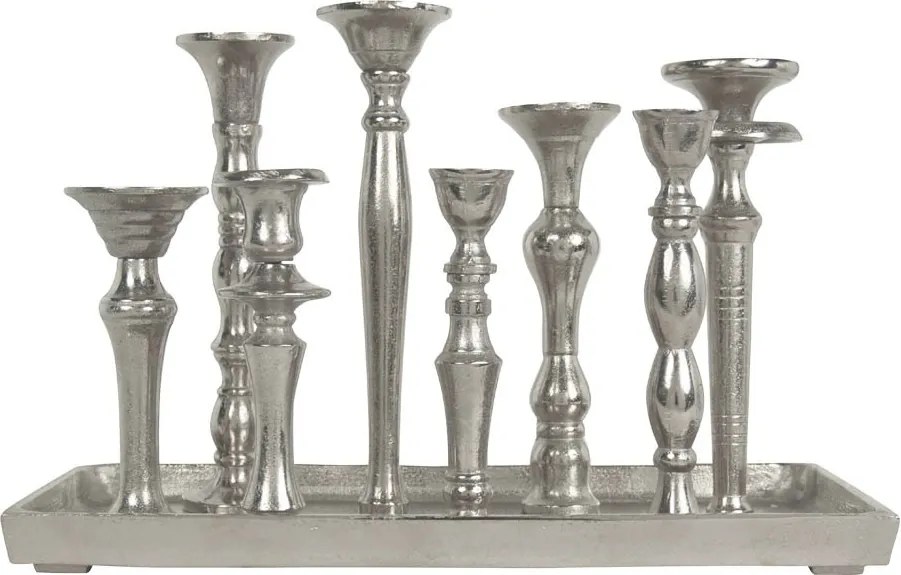 Svietnik na 8 sviečok na podnose - 40 * 19 * 27cm