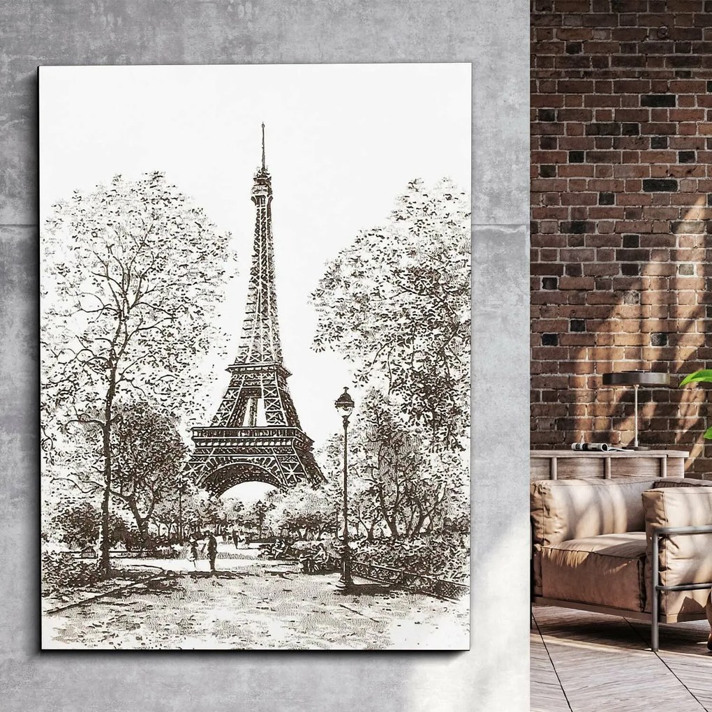 Eiffelovka v Paríži - Gravírovaný 3D obraz na stenu | DUBLEZ