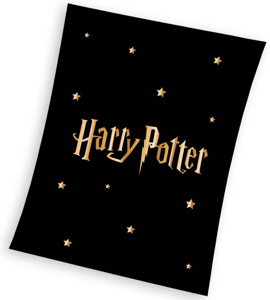 DETSKÁ FLEECOVÁ DEKA HARRY POTTER 130X170 CM VZOROVANÁ
