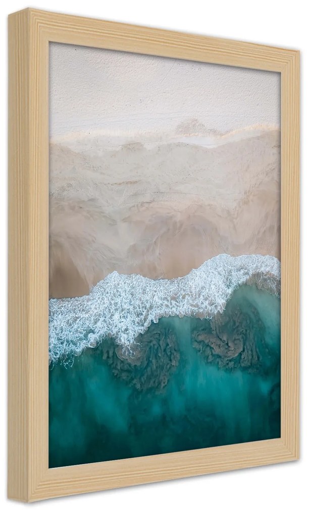 Gario Plagát Vlny na brehu mora Farba rámu: Bez rámu, Rozmery: 40 x 60 cm