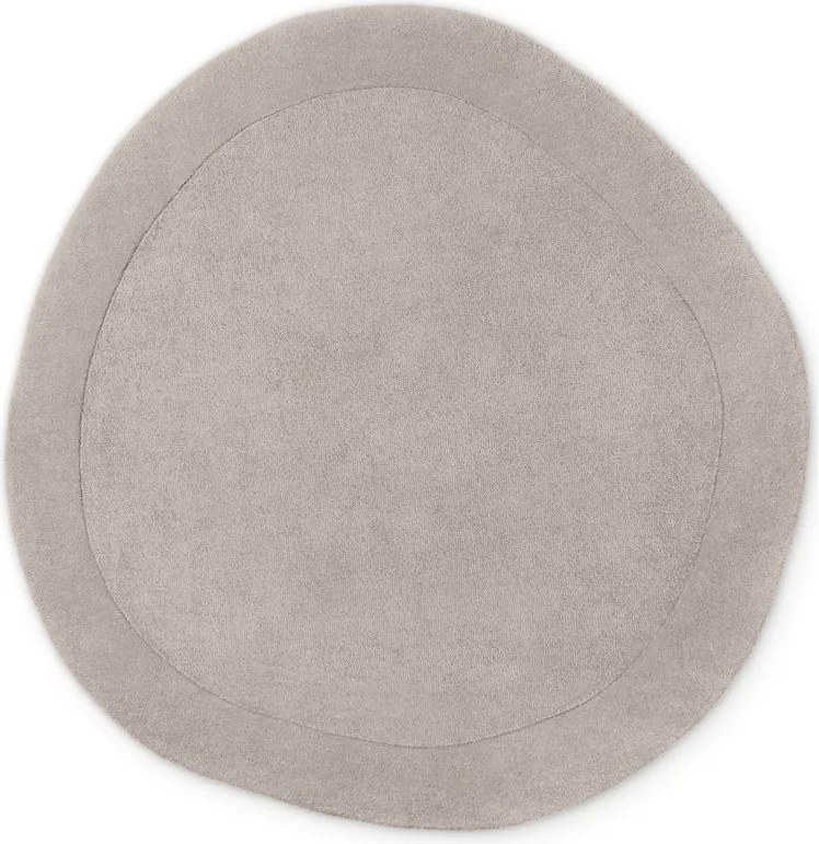 Sivý ručne tkaný okrúhly koberec s prímesou vlny ø 160 cm Kari Organic – Villeroy&Boch